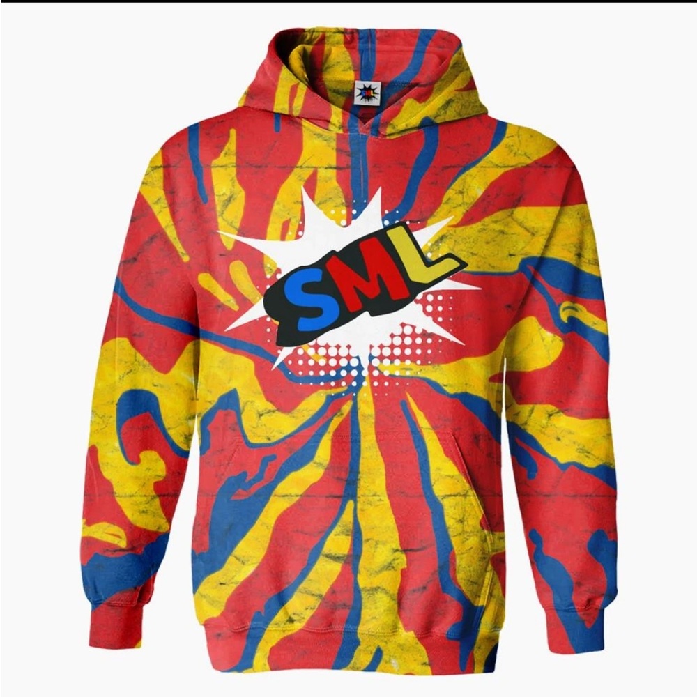 SML SuperMarioLogan Tie-Dye Hoodie EUC